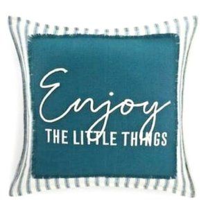 LACOURTE Enjoy the Little Things Pillow – 20X20 Teal